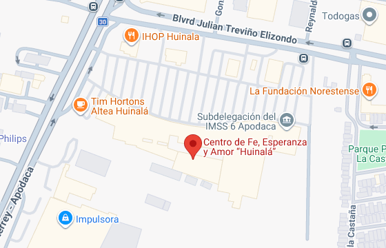 Mapa de Centro de Fe, Esperanza y Amor “Huinalá”